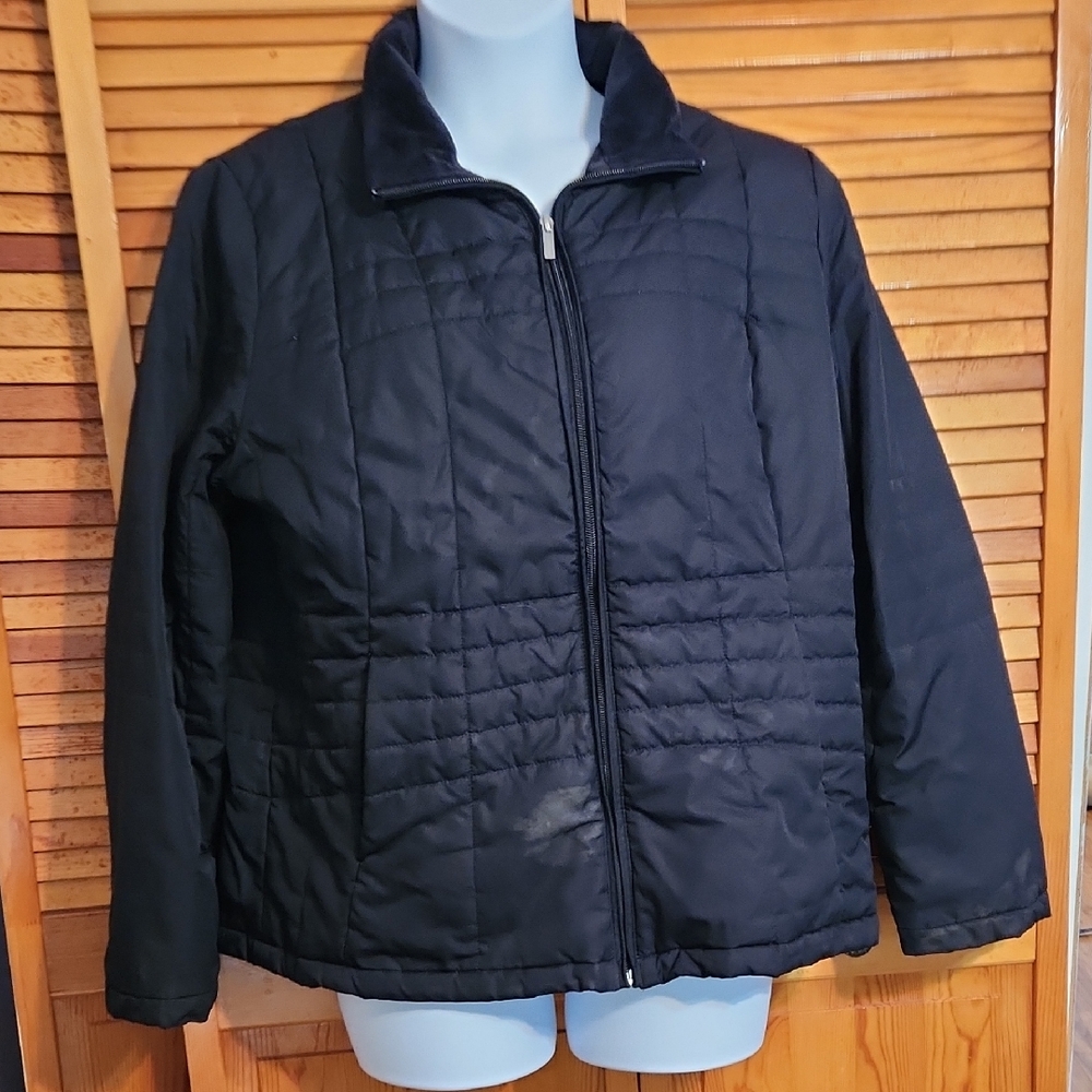 Lands' End Black Puffer Jacket